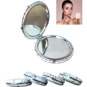 Ayna Makyaj Aynası El Çanta Cep Çanta Aynası Taşınabilir Mini Ayna Kompakt Zoom Özellikli