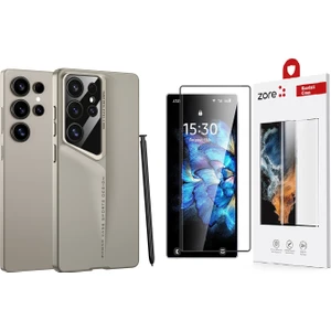 Galaxy S25 Ultra Kılıf Ultra İnce Kamera Korumalı Sert Rubber Zore Procase Kapak + Zore Dias Cam Ekran Koruyucu