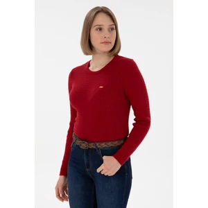 U.S. Polo Assn. Kadın Kırmızı Kazak /triko 50312922-VR030