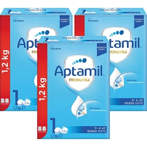 1 Pronutra Bebek Sütü 1200 G 0-6 Ay x 3 Adet