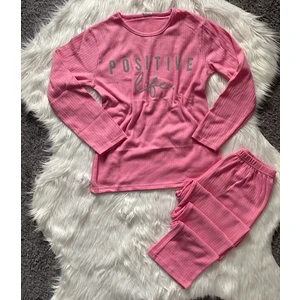 Şıklık Durağı Interlok Kumaş Uzun Kollu Mevsimlik Kadın Pijama Takımı