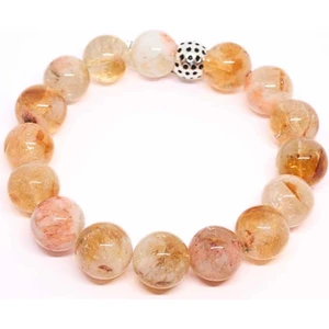 Mina Souvenir 12 Mm  Doğal Taş Bileklik Ametit, Obsidyen, Sitrin, Ay Taşı, Lapis Lazuli, Akik, Güneş Taşı, Firuze