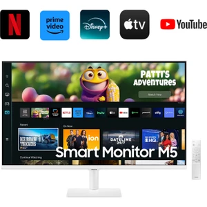 Akıllı TV-Monitör 80CM Ekran 32" Wi-Fi Bağlantı 4ms 60hz 1920 x 1080 32'' M5 Smart Slim Monitör FullHD TV 32'' M5- Duvar Montaj Aparatı Hediyeli