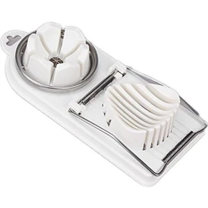 2'si 1 Arada Yumurta Dilimleyici – Paslanmaz Çelik ve Abs Plastik, Çok Fonksiyonlu Yumurta Kesici