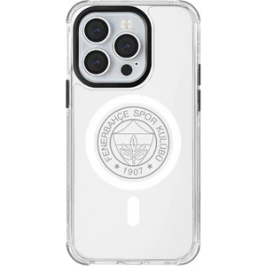 Apple iPhone 14 Pro Fenerbahçe Magsafe Monochrome Logo Şeffaf Telefon Kılıfı