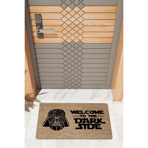 Rug Mood Modern Dijtal Baskı Kahverengi Welcome Dark Stde Kapı Önü Paspası