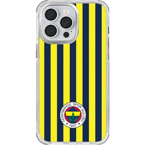 Apple iPhone 15 Pro Max Fenerbahçe Çubuklu Şeffaf Telefon Kılıfı