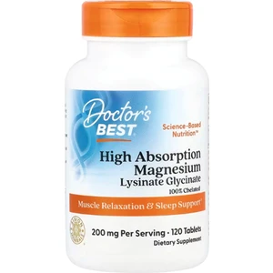 Doctor's Best, High Absorption Magnesium, 200 mg, 120 Tablets
