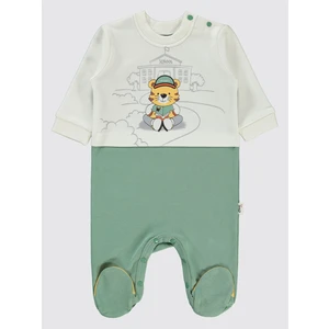 Civil Baby Erkek Bebek Patikli Tulum 1-9 Ay Haki