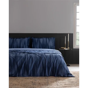 Madame Coco Raphael King Size %100 Pamuk Baskılı Saten Nevresim Takımı - Lacivert