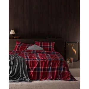 Madame Coco Lenard Tek Kişilik  Pamuk Flanel Nevresim Takımı - Kırmızı