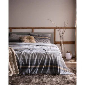 Madame Coco Destry King Size  Pamuk Flanel Nevresim Takımı - Gri