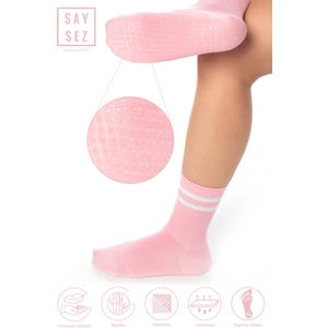 Bambu Kadın Kaydırmaz Taban Silikon Baskı Pilates Yoga Fitness Dans Aktivite Tenis Çorabı