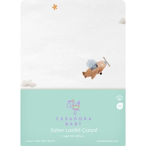 Casadora Baby Happy Tony 100% Pamuk Saten Lastikli Bebek/çocuk Çarşafı - 100 x 200 cm