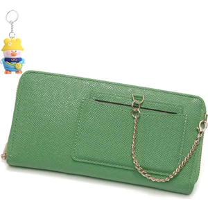 Runxi Life Hall Kadın Uzun Cüzdan Düz Renkli Asılı Zincir Fermuar Büyük Kapasiteli Moda Clutch Para Cüzdanı (Yurt Dışından)