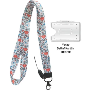 Bilim Deney Laboratuvar Kart Askısı Yaka Kartı Boyun Askı Ipi Telefon Askısı