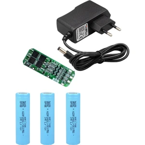 3 Adet Aspilsan Li-Ion Pil, 3s 20A Bms. ve 12 Volt 1 Amper Adaptör