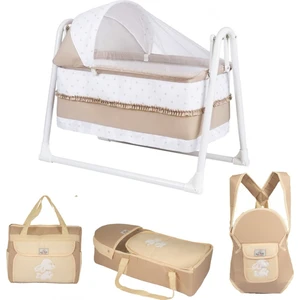 Magna Kids MAGNAKIDS Bebek Beşik ve Taşıma Seti Sepet Beşik Portbebe Kanguru Bakım Çantası Seti Sallanır Sepet Beşik Bebek Taşıma Çantası