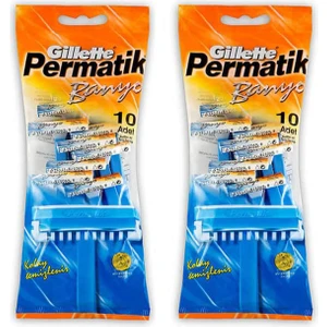 Permatik Banyo Kullan At Tıraş Bıçağı 10'lu x 2 Adet