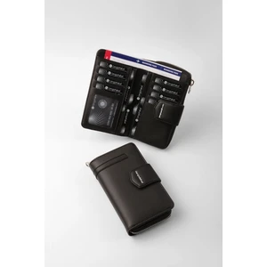 Cengiz Pakel Kadın Orta Boy Cüzdan ve Kartlık – 65256 Siyah