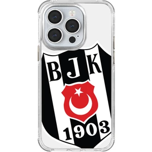 Apple iPhone 14 Pro Beşiktaş Büyük Logo Şeffaf Telefon Kılıfı