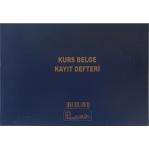 Kurs Belge Kayıt Defteri Cilt Kapak