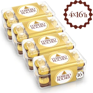 Ferrero Rocher Çikolata 16'lı - 4 Adet