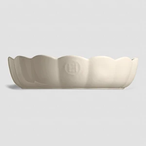 Emile Henry Madeleine Fırın Kabı Yuvarlak 27 Cm Ekru