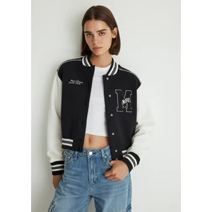 M Logo Patchli Siyah Bomber Ceket 1110636-900