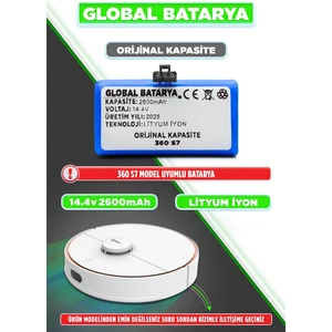 S7 Akıllı Robot Süpürge Bataryası 14.4V 2600MAH Pil