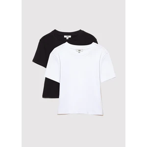 2li Kadın Crop Basic Tişört 1613028-900