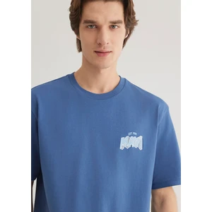 Denim Generation Baskılı Mavi Tişört 0612480-70719