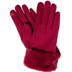 Suni Kürk Detaylı Bordo Eldiven 1911768-70394