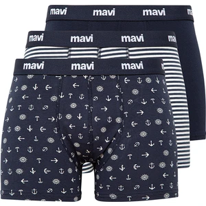 3lü Baskılı Lacivert Boxer  0911505-70490
