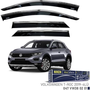 Volkswagen T Roc Niken Kromlu Cam Rüzgarlığı 4lü Set 2019 ve Üstü