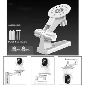 3m Yapışkan Veya Vida Monteli 1/4 Vida Girişli 180 Derece Döner Başlıklı Web Kamera Bebek Kamerası Tutucu Stand - AL5014
