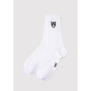 Kaplan İşlemeli Beyaz Soket Çorap 0911744-620