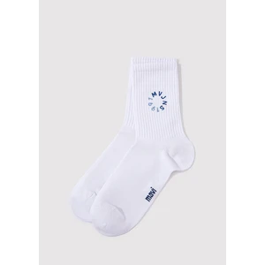 Mvjns Baskılı Beyaz Soket Çorap 1913259-620