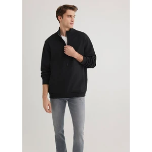 Yarı Fermuarlı Siyah Sweatshirt 0S10331-900