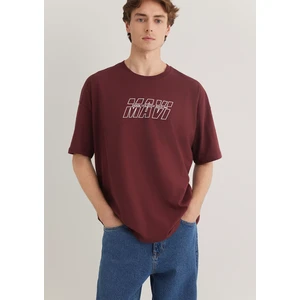 Mavi Baskılı Bordo Tişört 0611827-70396