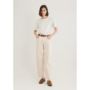 Leila Mavi Premium Krem Jean Pantolon  1010600-87058