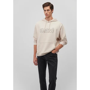 Logo Baskılı Bej Sweatshirt 0S10196-70144