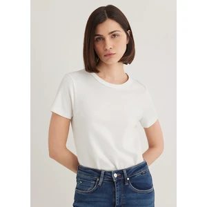 Bisiklet Yaka İnterlok Beyaz Basic Tişört 1612707-70057