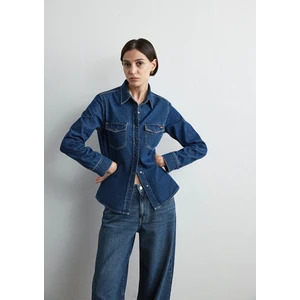 Levia Classic Denim Koyu Mavi Jean Gömlek 1210477-87814
