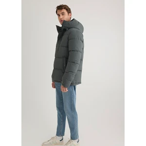 Erkek Kapüşonlu Yeşil Şişme Mont 010426-71598