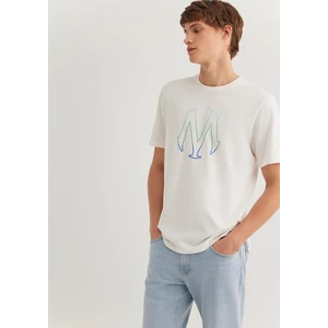 Mavi Logo Baskılı Ekru Tişört 0610635-70057