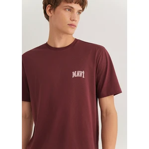 Mavi Logo Baskılı Bordo Tişört 0611714-70396