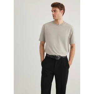 Bisiklet Yaka Gri Basic Tişört 0611596-70100