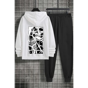 Only Trendwear  Skullcracked Baskılı Eşofman Takımı