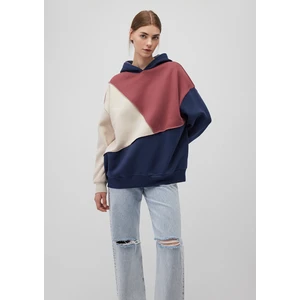 Color Block Kapüşonlu Sweatshirt 1S10170-70399